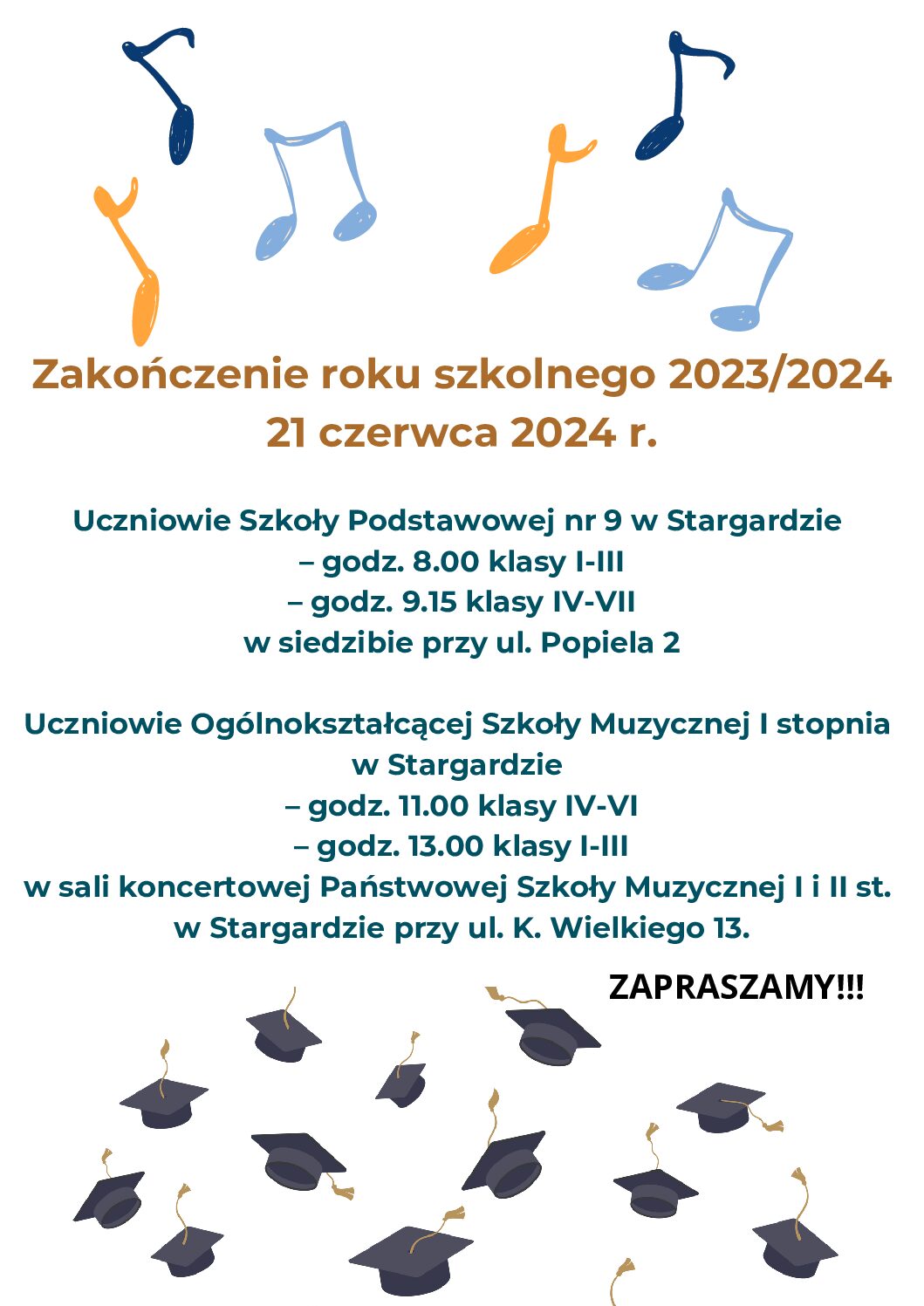 Zakończenie roku szkolnego 2023/2024
